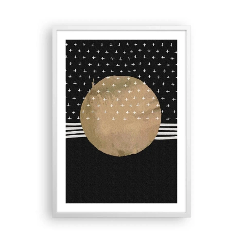 Plagát v bielom ráme - Kompozícia: vlajka galaxie - 50x70 cm
