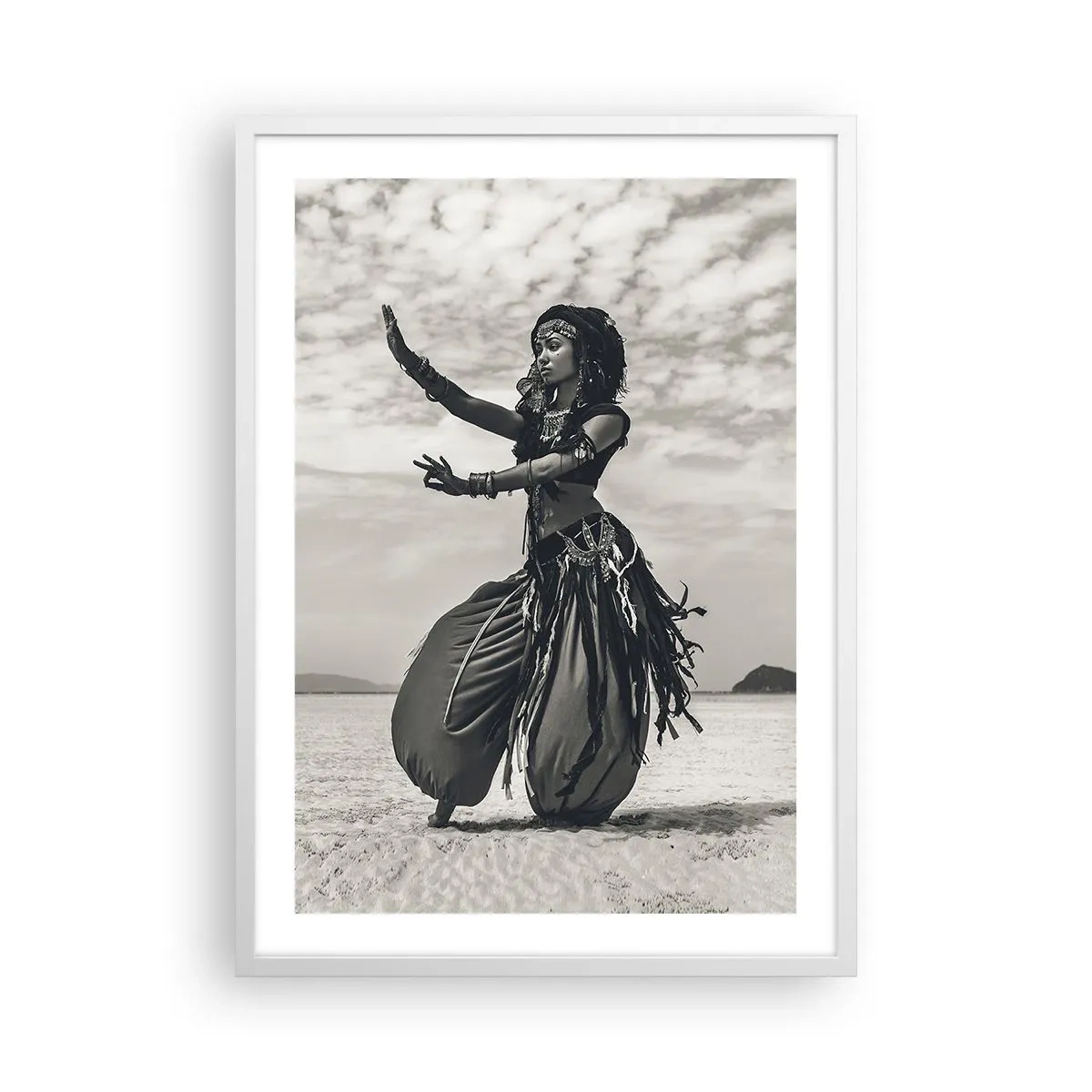 Plagát v bielom ráme - Tanec južných ostrovov - 50x70 cm