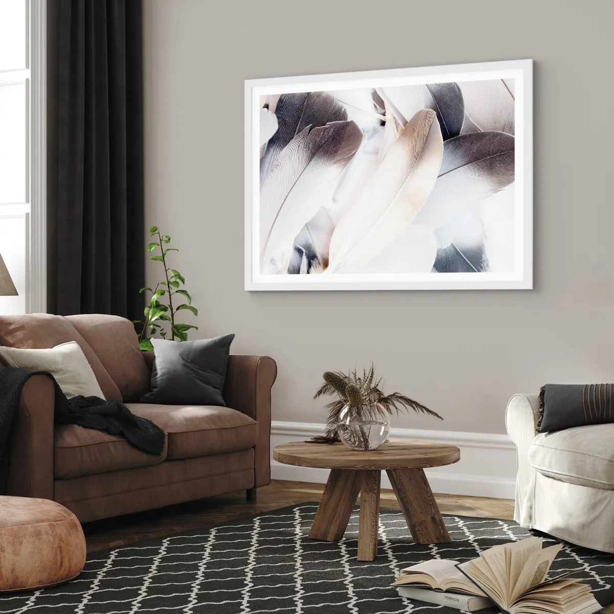Plagát v bielom ráme - Takmer anjelské - 40x30 cm