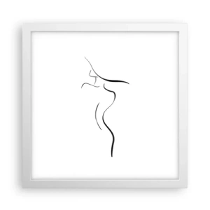 Plagát v bielom ráme - Nepolapiteľná ako vlna - 30x30 cm
