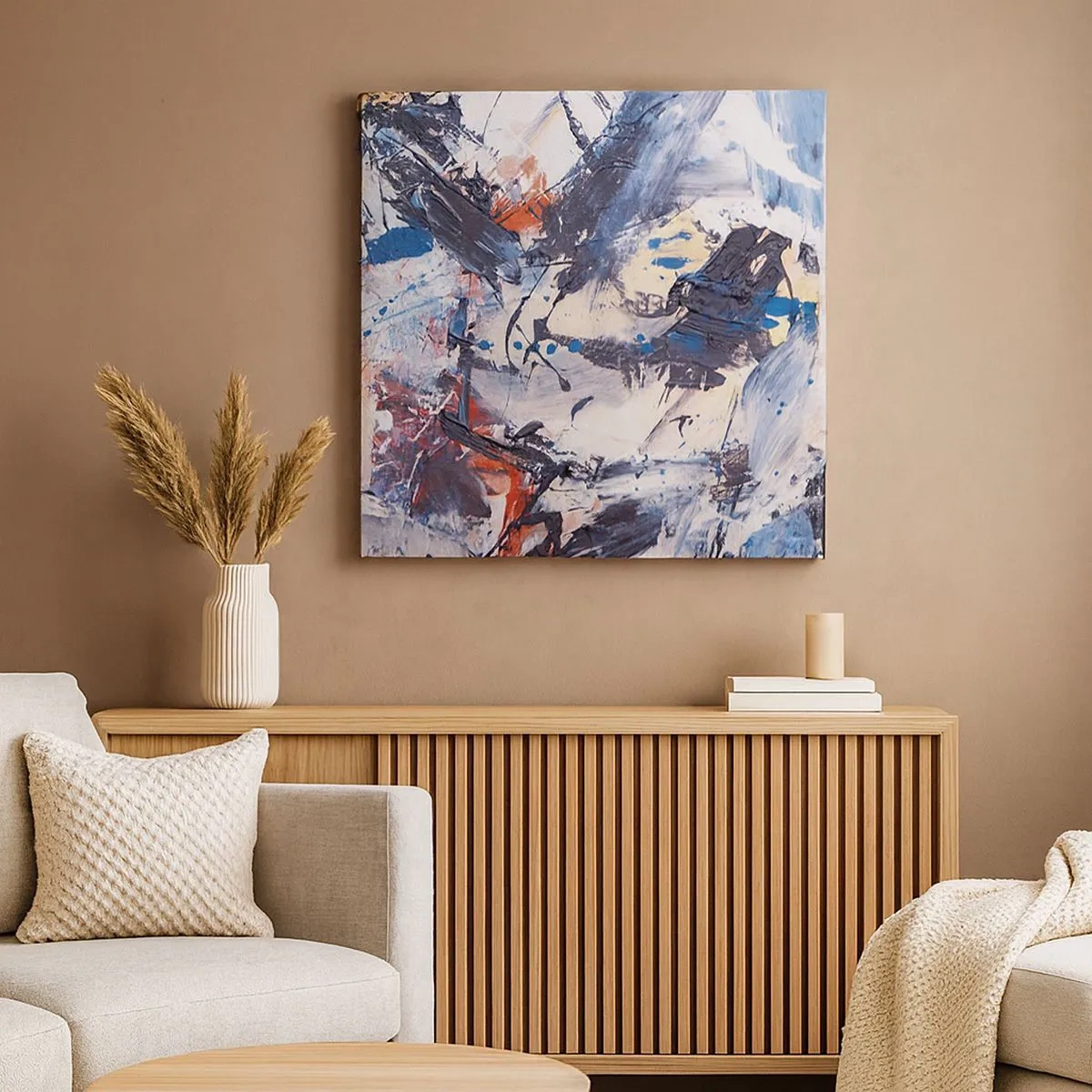 Obraz na plátne - Bláznivý tanec abstrakcie - 30x30 cm