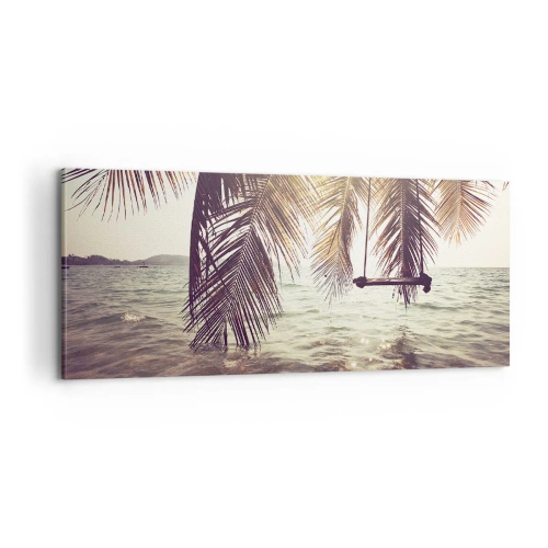 Obraz na plátne - Hojdať sa ľubovoľne v oblakoch - 100x40 cm