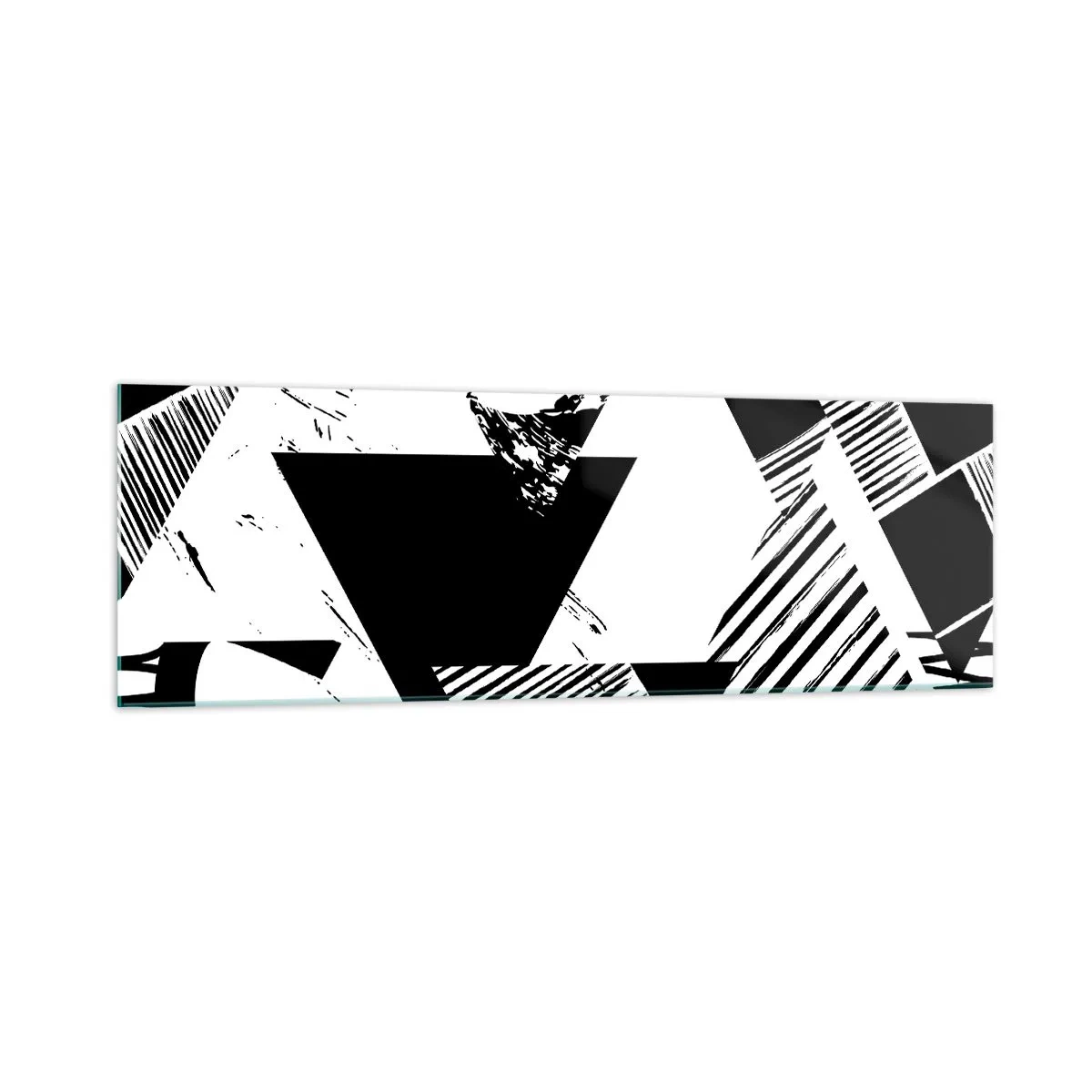 Obraz na skle - Dážď trojuholníkov - 160x50 cm