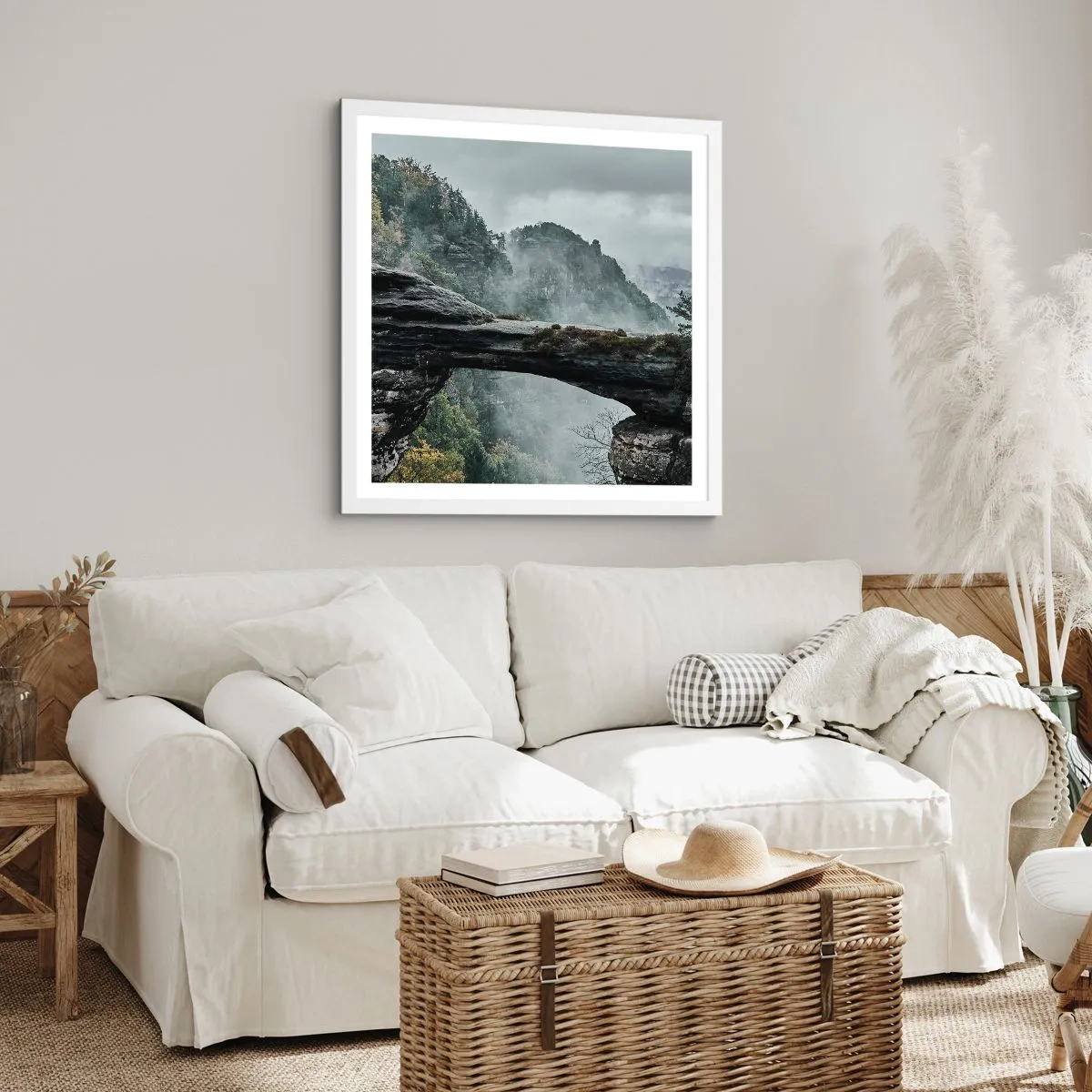 Plagát v bielom ráme - Dobrodružstvo práve začína - 60x60 cm