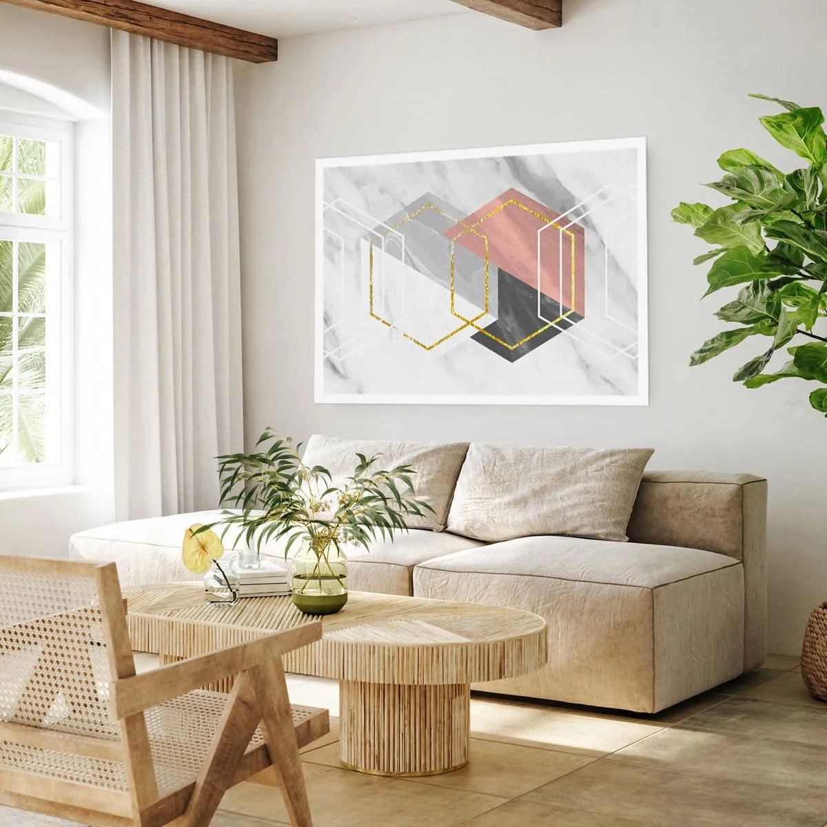 Plagát - Reťazová kompozícia - 70x50 cm