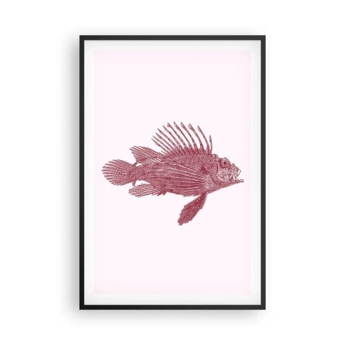 Plagát v čiernom ráme - Obyvateľka exotických vôd - 61x91 cm