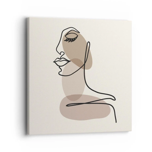 Obraz na plátne - Pri počúvaní samého seba - 40x40 cm