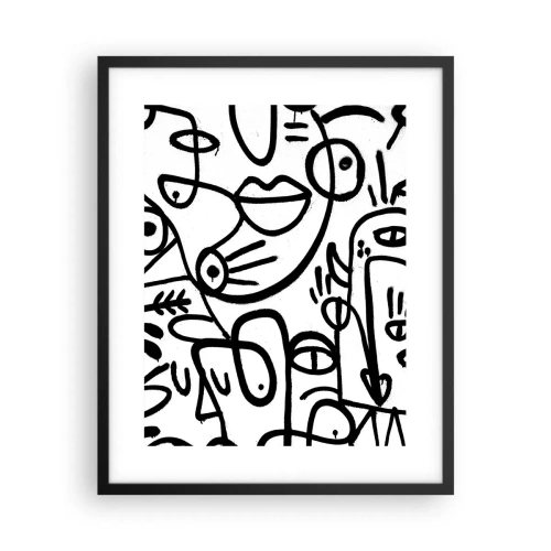 Plagát v čiernom ráme - Tváre a preludy - 40x50 cm