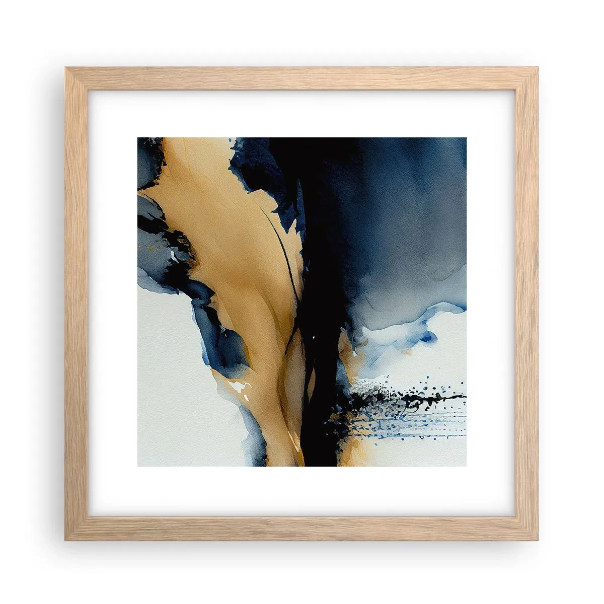 Plagát v ráme zo svetlého duba - Za závojom - 30x30 cm