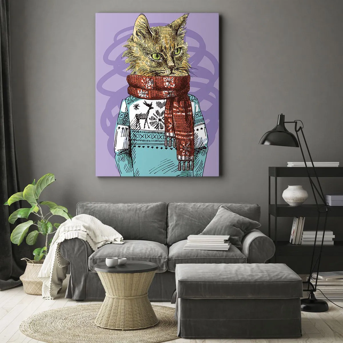 Obraz na plátne - Mačka nielen v topánkach - 55x100 cm
