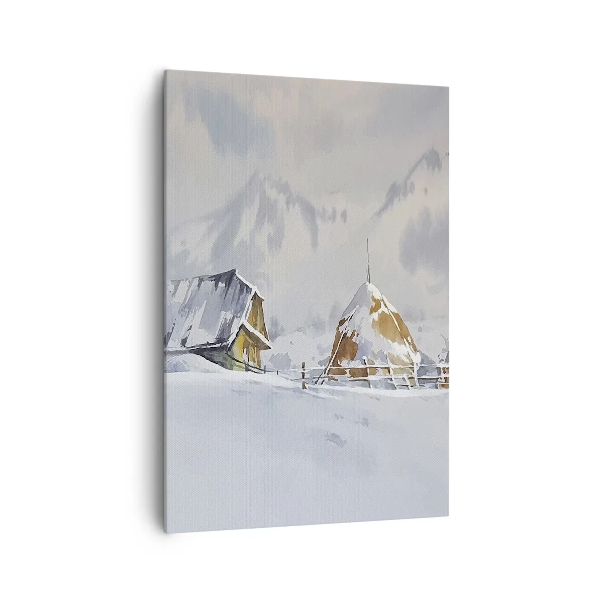 Obraz na plátne - V zasneženom údolí - 70x100 cm