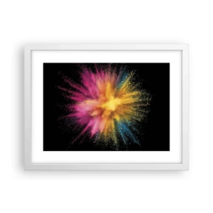 Plagát v bielom ráme - Zrodenie farieb - 40x30 cm