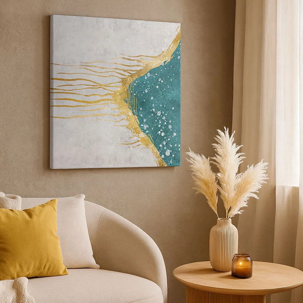 Obraz na plátne - Zlatý príliv - 30x30 cm