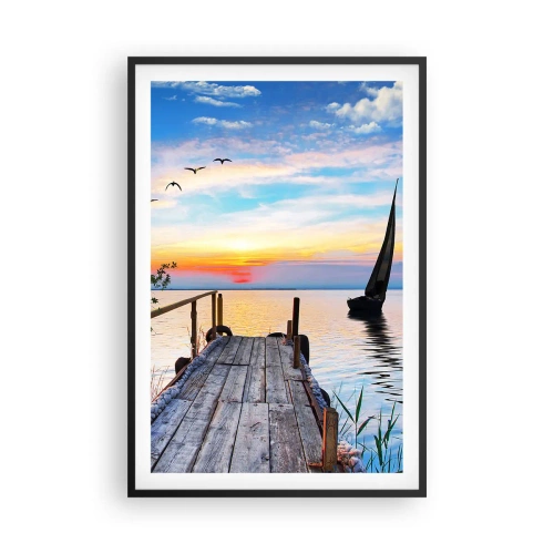 Plagát v čiernom ráme - Dobrý večer - 61x91 cm