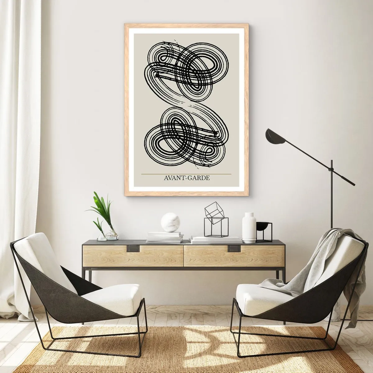 Plagát v ráme zo svetlého duba - Vyšlo to spontánne - 70x100 cm