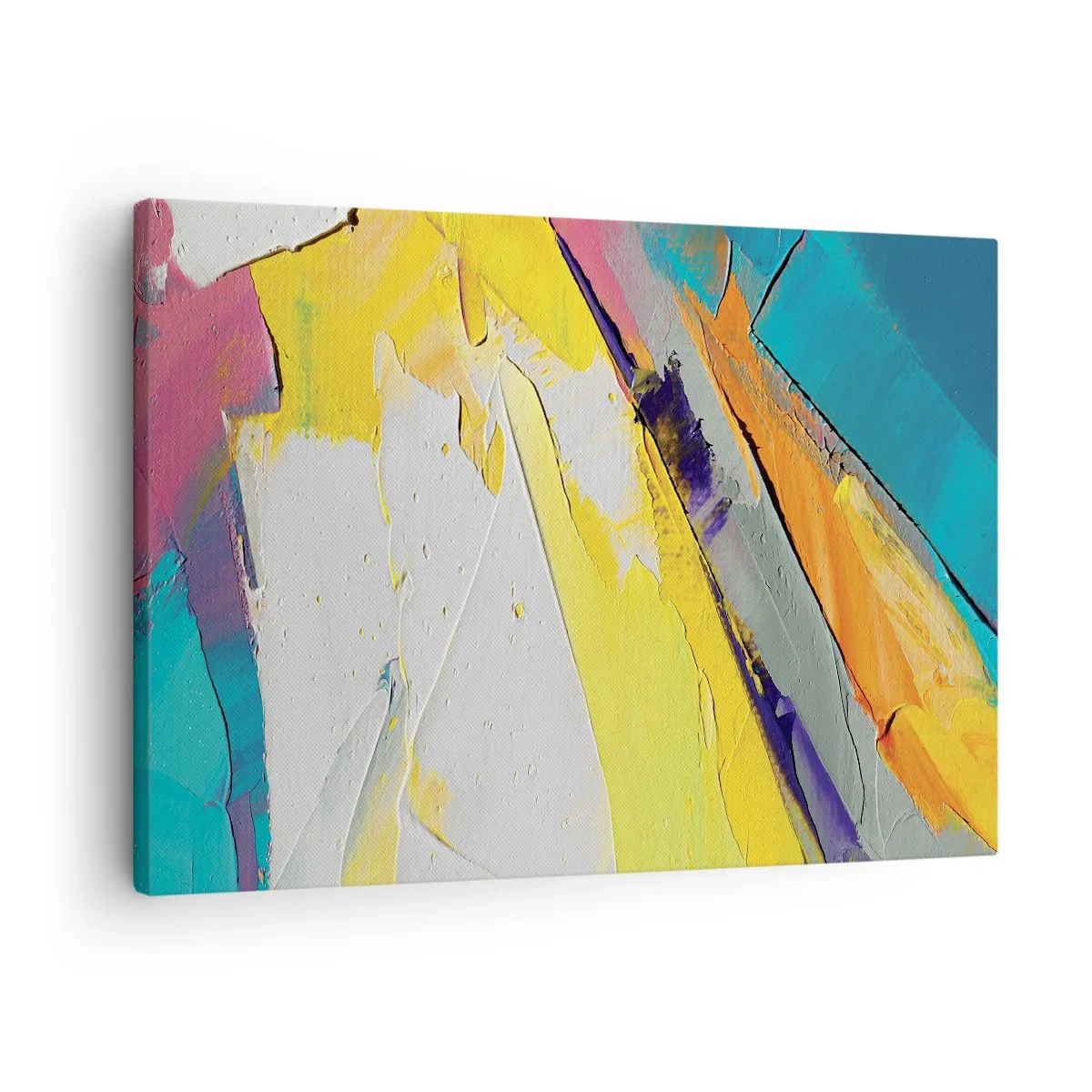 Obraz na plátne - Abstraktná kompozícia v intenzívnych farbách - 70x50cm - Anatómia svetla - Moderná nástenná dekorácia do obývacej izby a spálne ARTTOR
