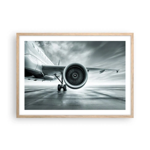 Plagát v ráme zo svetlého duba - Toto je sila! - 70x50 cm