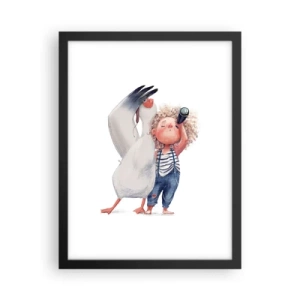 Plagát v čiernom ráme - Plán na skvelú cestu - 30x40 cm