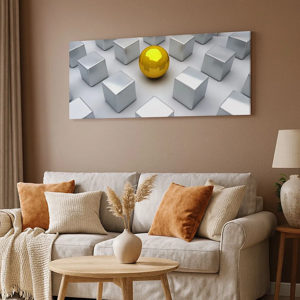Obraz na plátne - Prečo ja? Geometrická kompozícia - 100x40 cm