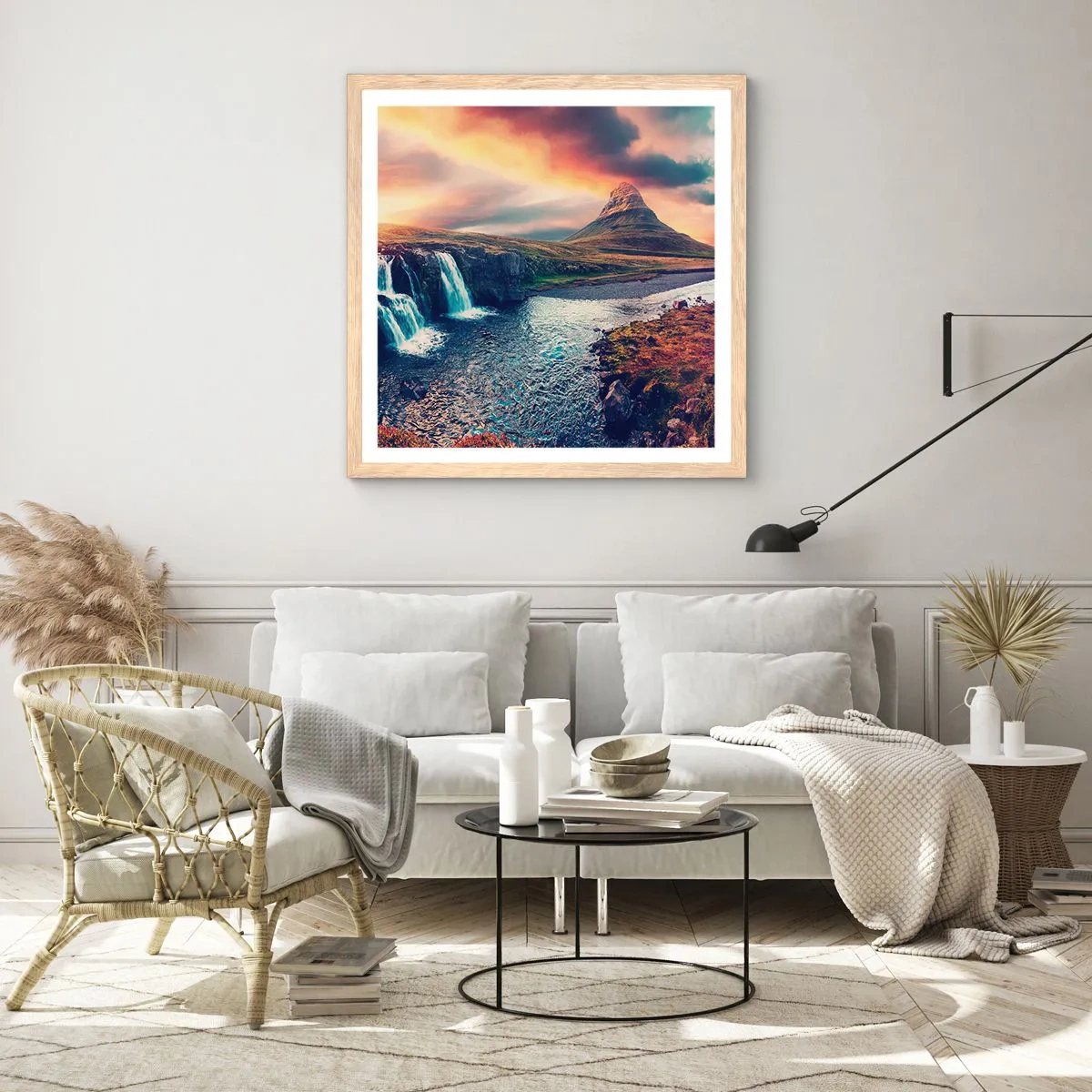 Plagát v ráme zo svetlého duba - V majestáte prírody - 60x60 cm