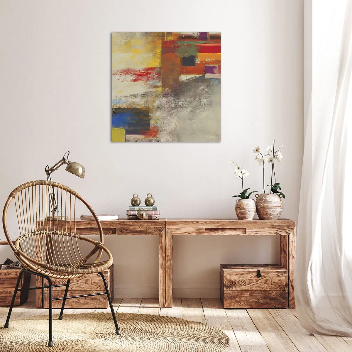 Obraz na plátne - Geometria farieb - 50x50 cm