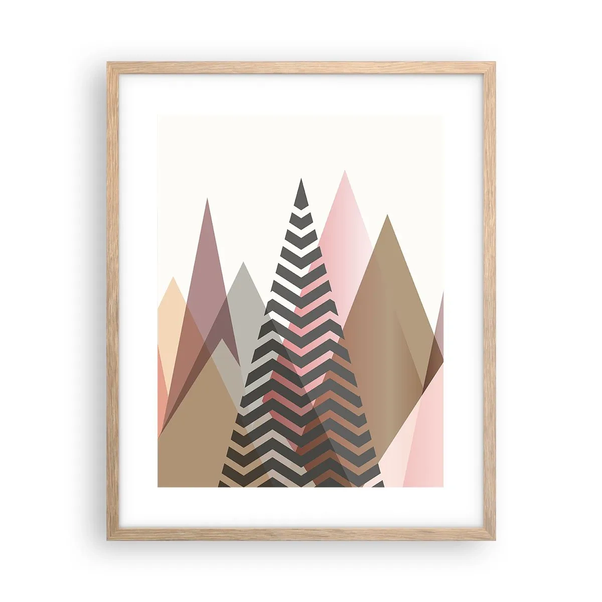 Plagát v ráme zo svetlého duba - Pyramidálny pohľad - 40x50 cm