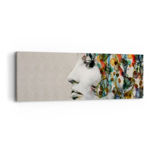 Obraz na plátne - Vynorila sa zo šedej - 90x30 cm