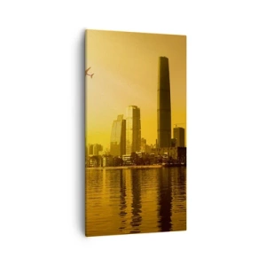 Obraz na plátne - Zlaté mesto - 55x100 cm