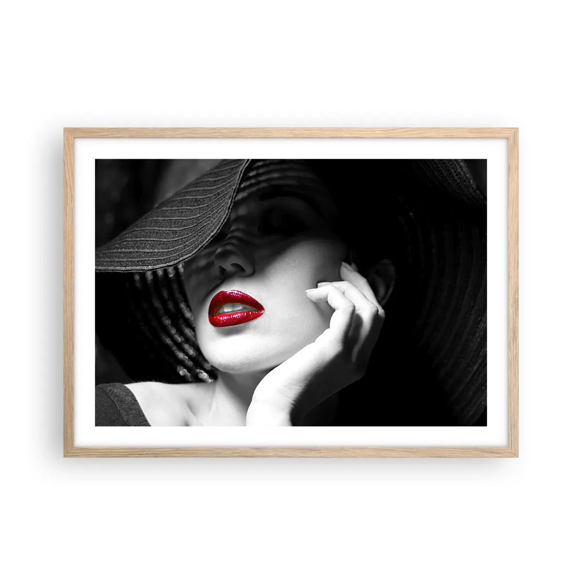 Plagát v ráme zo svetlého duba - Štúdia v šarlátovej - 70x50 cm