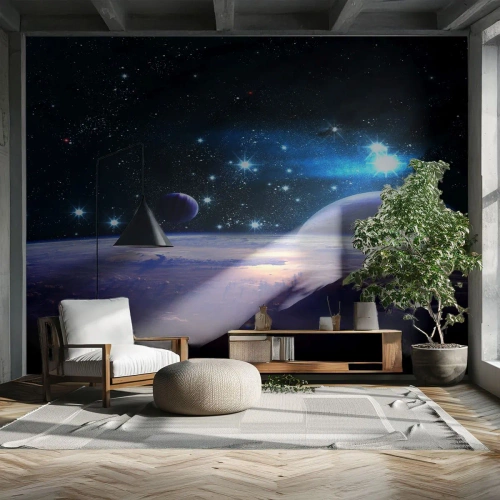 Fototapeta Premium Sand - Stále sami? - Kozmos, Planéta Zem, Vesmír - 100x70 cm