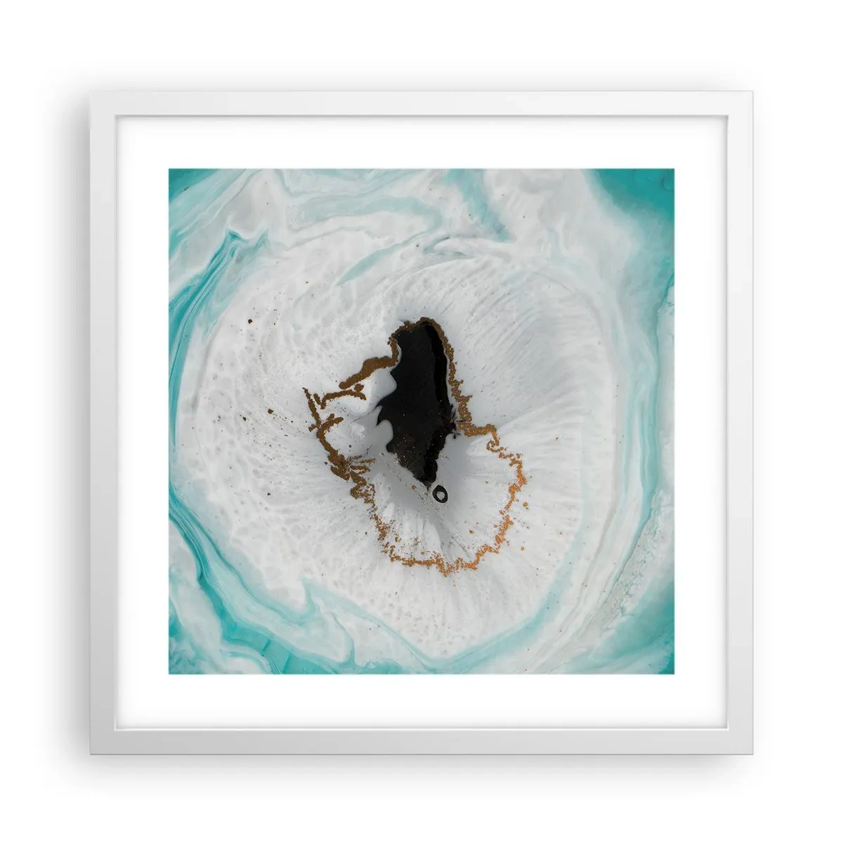 Plagát v bielom ráme - Preniknúť dovnútra - 40x40 cm