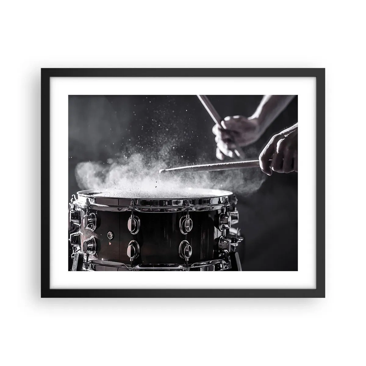 Plagát v čiernom ráme - Pulz hudby - 50x40 cm