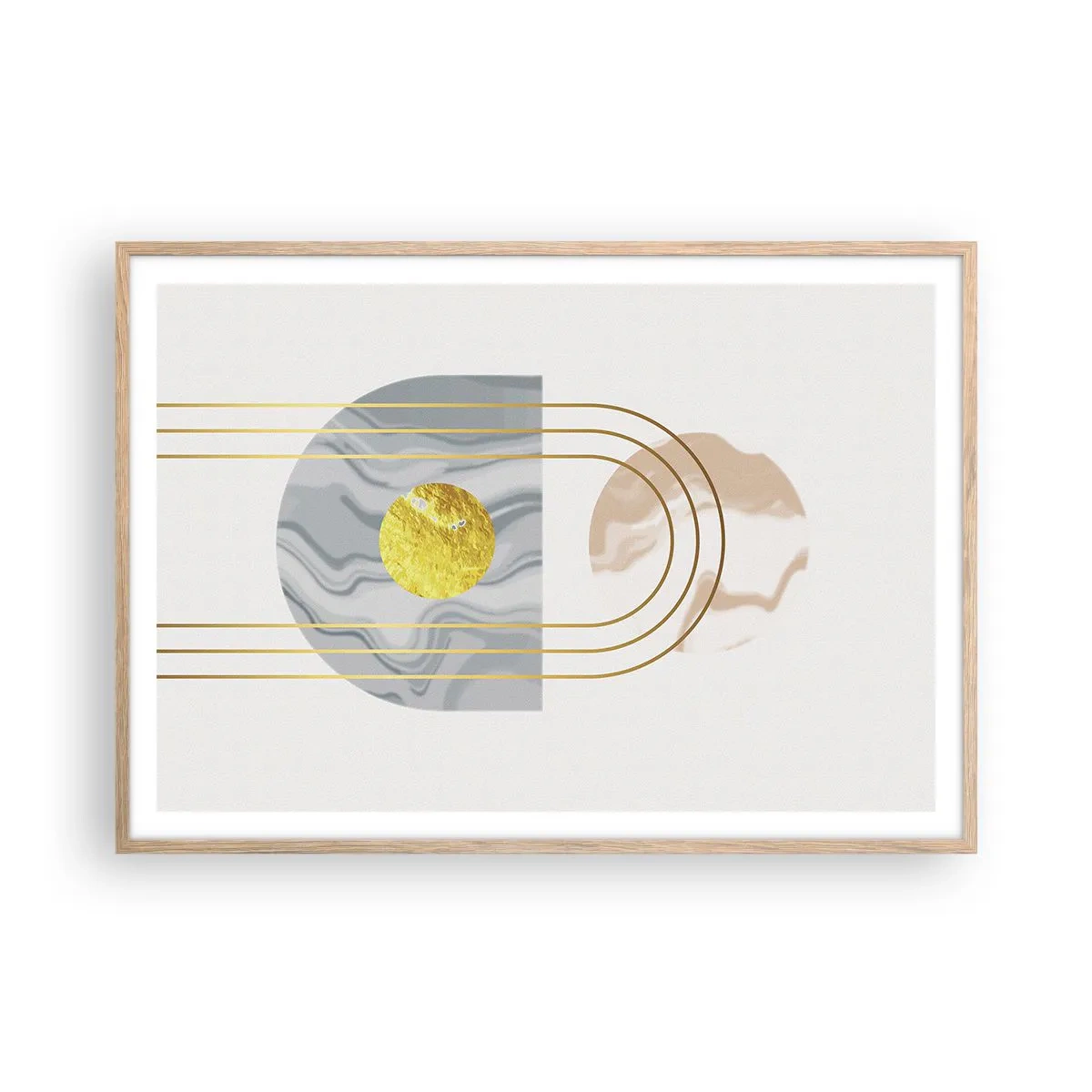 Plagát v ráme zo svetlého duba - Jas a žiarivosť - 100x70 cm