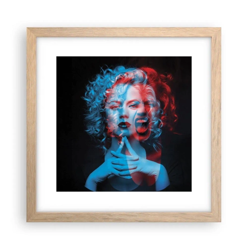 Plagát v ráme zo svetlého duba - Alter ego - 30x30 cm
