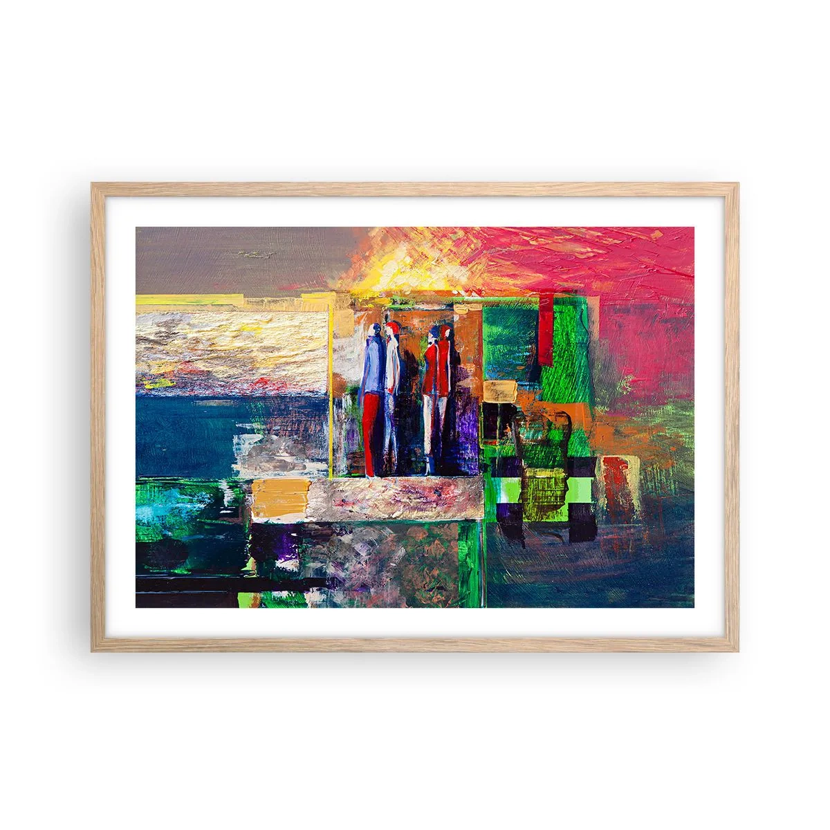 Plagát v ráme zo svetlého duba - Vzťahy a emócie - 70x50 cm