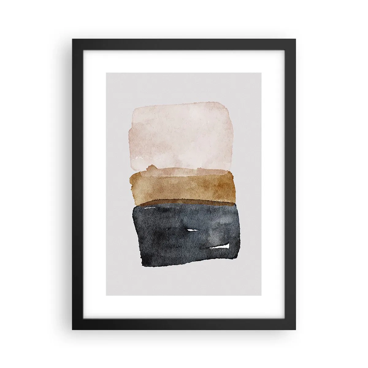 Plagát v čiernom ráme - Kompozícia zemitých farieb - 30x40 cm