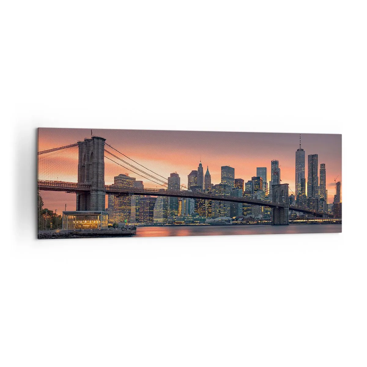 Obraz na plátne - Ponorené do ľaliového ticha - 160x50 cm