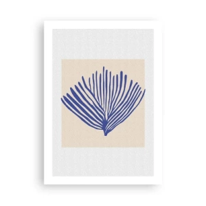 Plagát - Modrý vejár - 50x70 cm