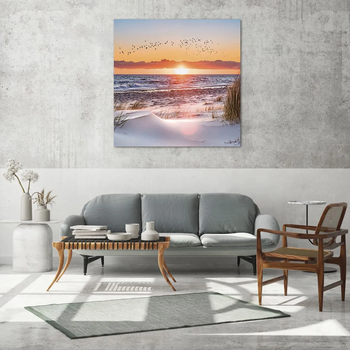 Obraz na skle - Horizontálna krajina - 40x40 cm