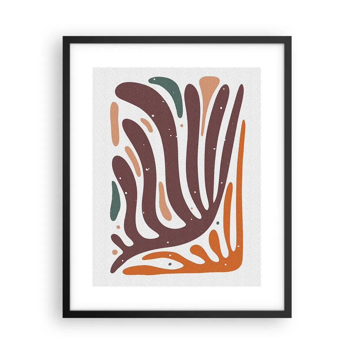 Plagát v čiernom ráme - Organická a radiálna kompozícia - 40x50 cm