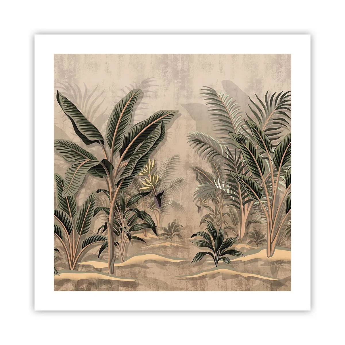 Plagát - Rytina v koloniálnom štýle - 50x50 cm