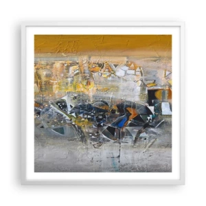 Plagát v bielom ráme - Všetko sa podarí - 60x60 cm