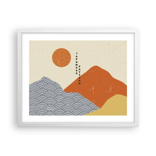 Plagát v bielom ráme - V japonskom duchu - 50x40 cm