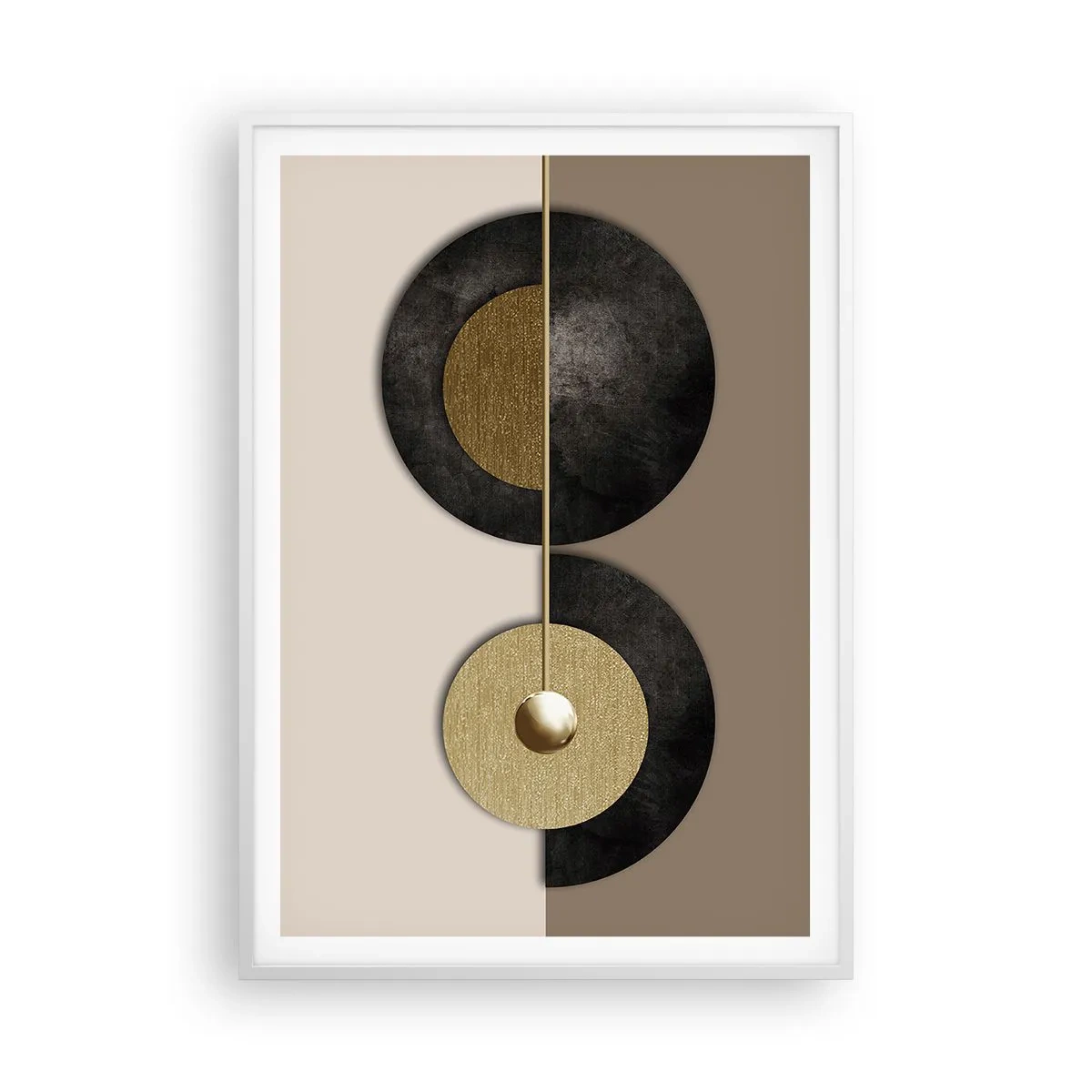 Plagát v bielom ráme - Variácie okolo kruhu - 70x100 cm