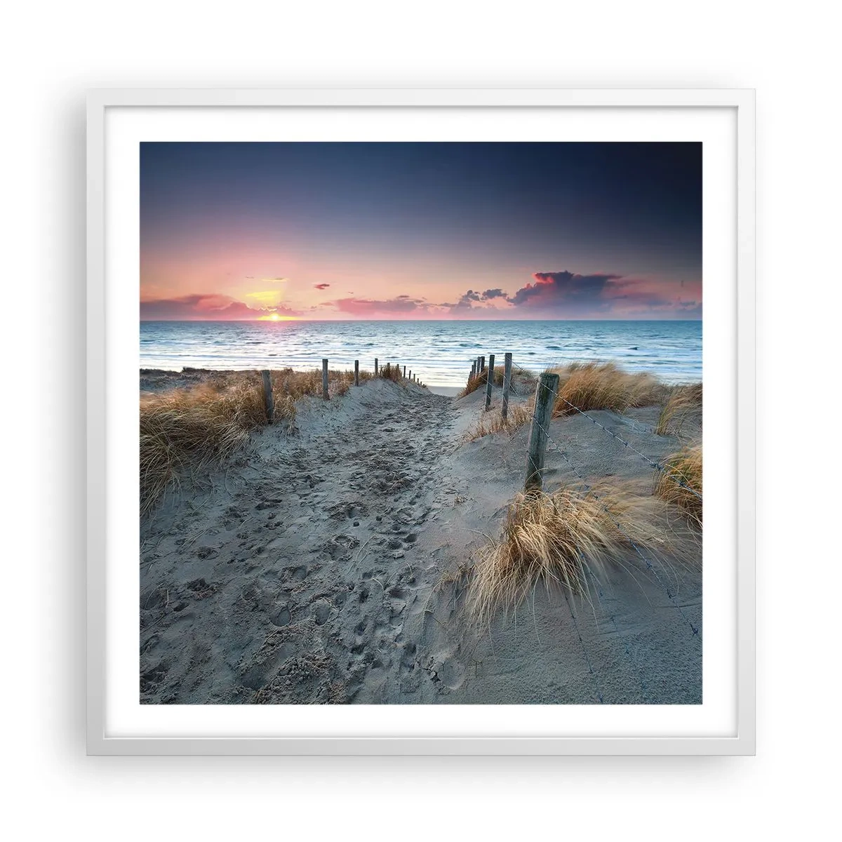 Plagát v bielom ráme - Šiel by som s tebou na kraj světa… - 60x60 cm