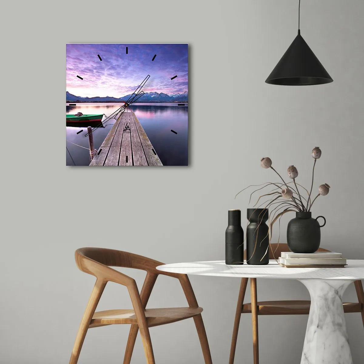 Nástenné hodiny - Priateľské ticho - 40x40 cm