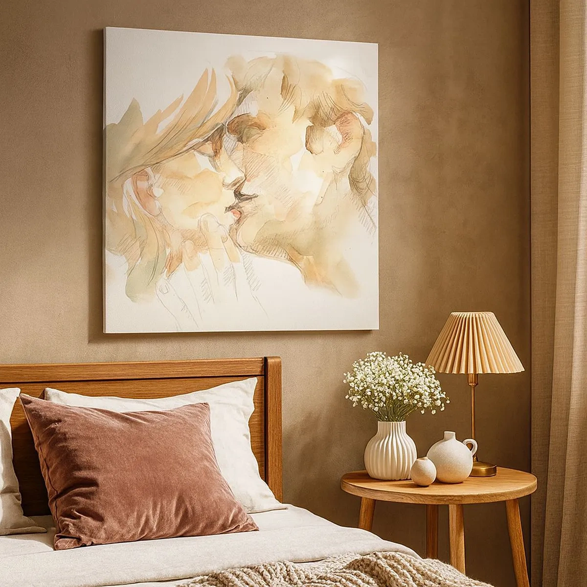 Obraz na plátne - Nájdená polovica? - 30x30 cm