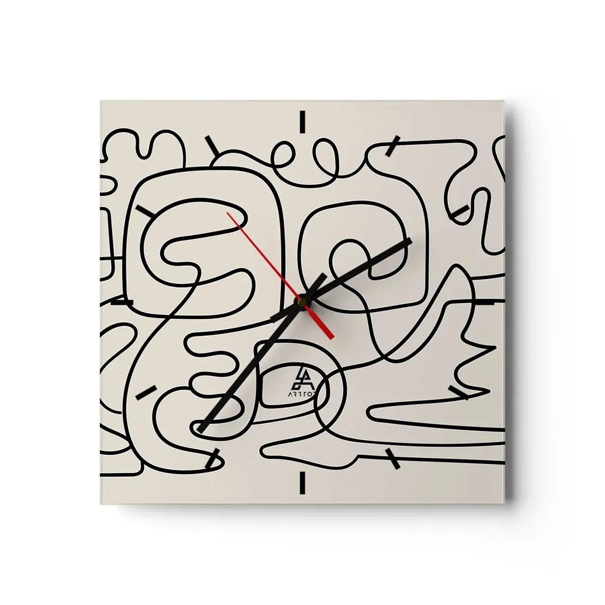 Nástenné hodiny - Podľa stopy - 30x30 cm