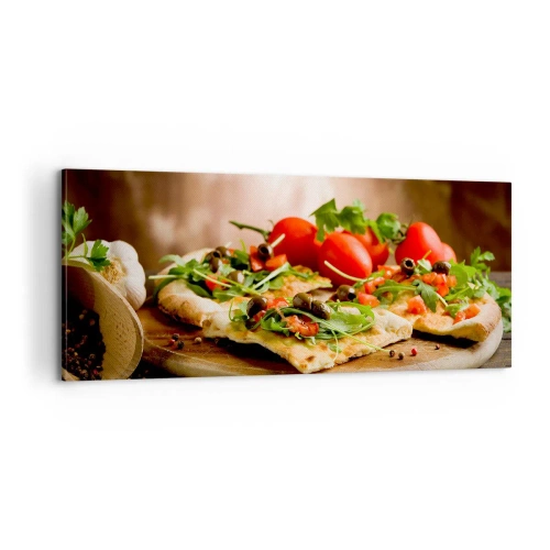 Obraz na plátne - Priamo z pece a zo záhrady - 100x40 cm