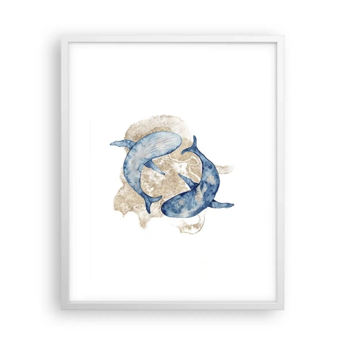 Plagát v bielom ráme - Priateľstvo alebo láska? - 40x50 cm